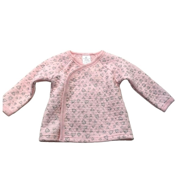 Little Beginnings Quilted Wrap Top Pink Hearts - Picture 1 of 8